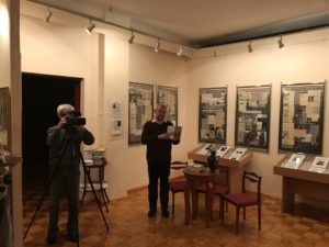 Николай Сорокин на открытии выставки "Папины письма" в Шарье