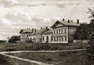 Железнодорожный вокзал в Костроме XIX век