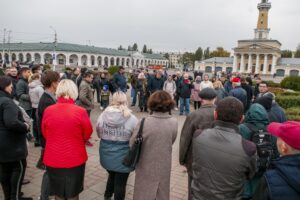 Протестная акция на Сусанинской площади в Костроме 25 сентября 2021 года